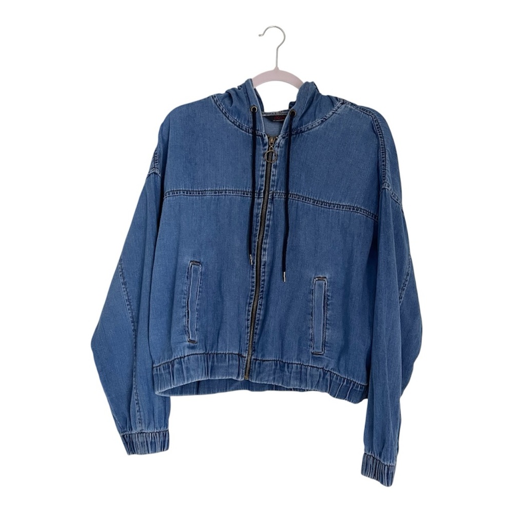 Excuse Denim Jacket with Hoodie